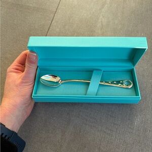 NWT Tiffany & Co. sterling silver "Man in the Moon" baby feeding spoon